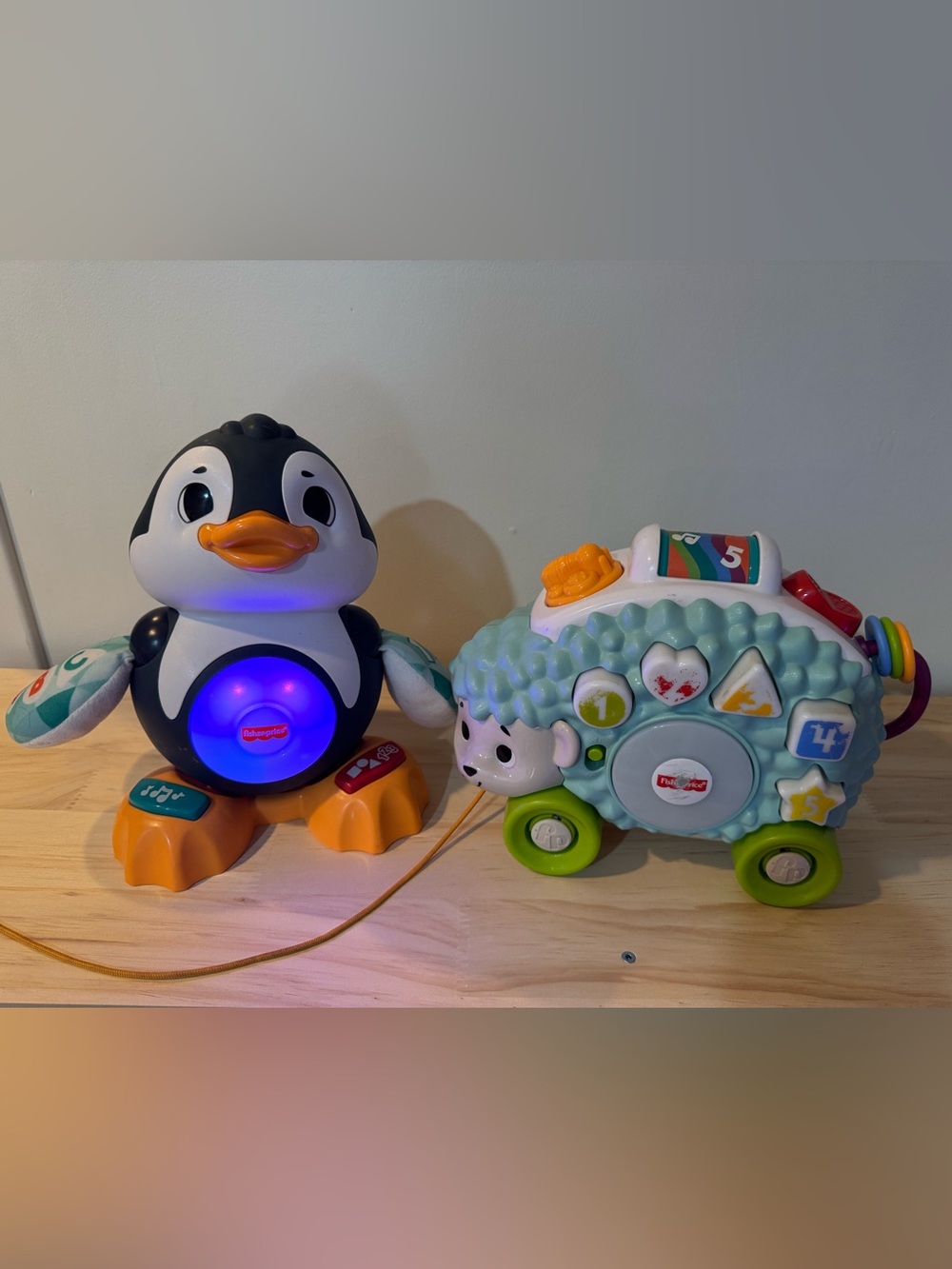 Fisher-Price Linkimals set of 2 Learning Toys! Penguin and Hedgehog!